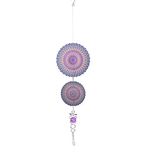 2 Tier Mandala Disc Stainless Steel Magic Wind Spinner 