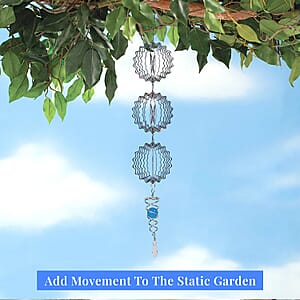 3 Tier Butterfly 3D Sculpture Stainless Steel Ball Spiral Magic Wind Spinner