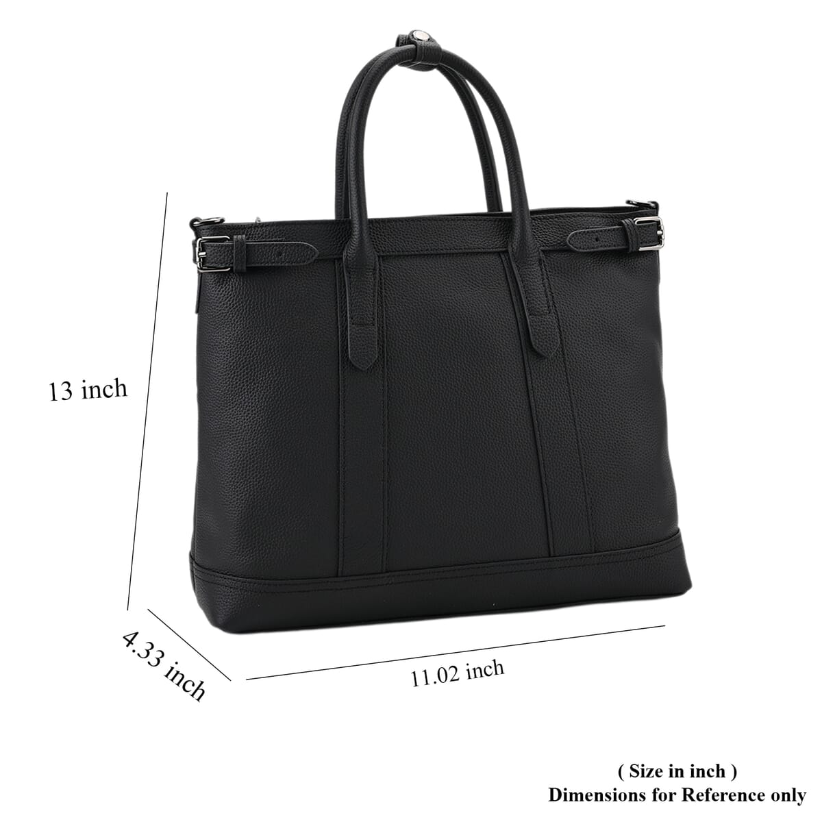 Black Genunie Leather Crossbody Bag with Adjustable Shoulder Strap image number 6