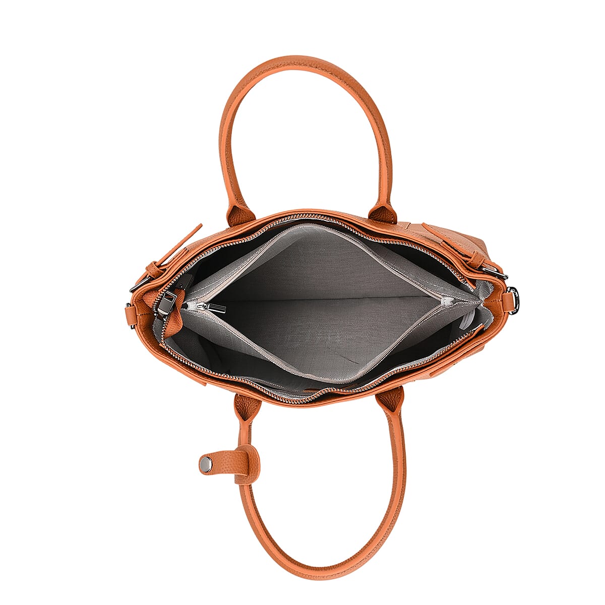Tan Genunie Leather Crossbody Bag with Adjustable Shoulder Strap image number 4