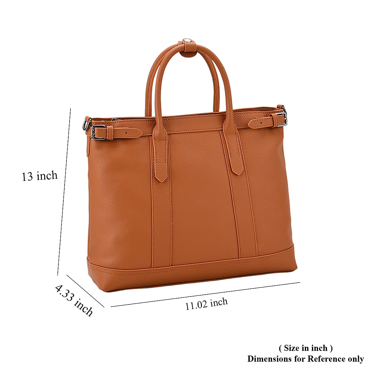 Tan Genunie Leather Crossbody Bag with Adjustable Shoulder Strap image number 6