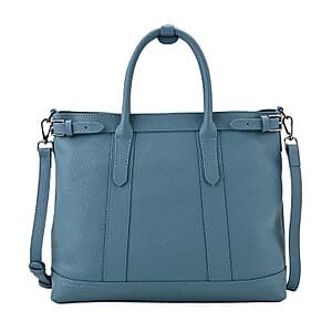 Dark Blue Genunie Leather Crossbody Bag with Adjustable Shoulder Strap