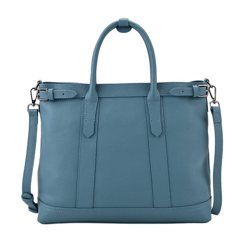 Dark Blue Genunie Leather Crossbody Bag with Adjustable Shoulder Strap