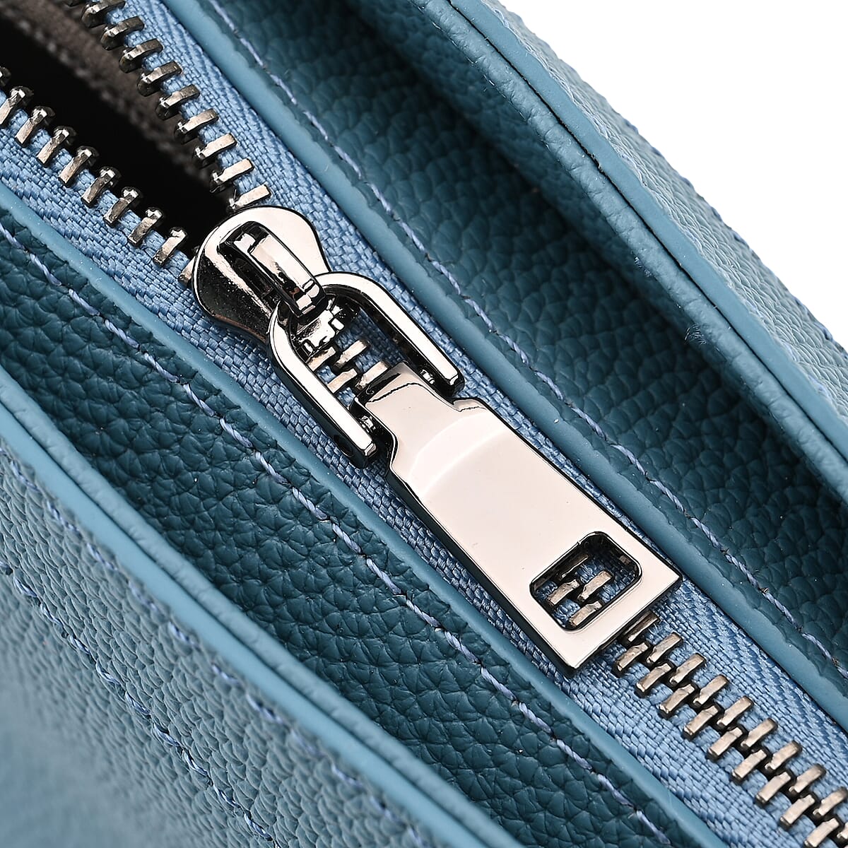 Dark Blue Genunie Leather Crossbody Bag with Adjustable Shoulder Strap image number 5