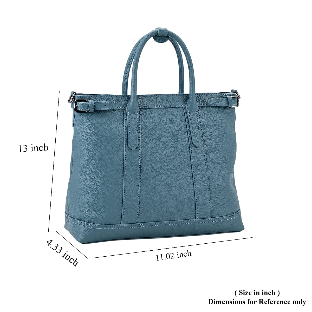 Dark Blue Genunie Leather Crossbody Bag with Adjustable Shoulder Strap image number 6