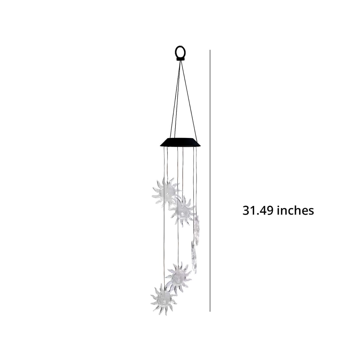 Hanging Multicolor Sun Solar Windchime (1.2V, AA 600mAh) image number 7