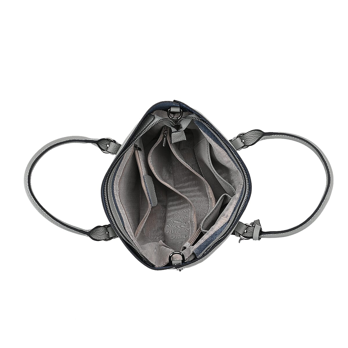 Blue Genuine Leather Crossbody Bag with Adjustable Shoulder Strap image number 4