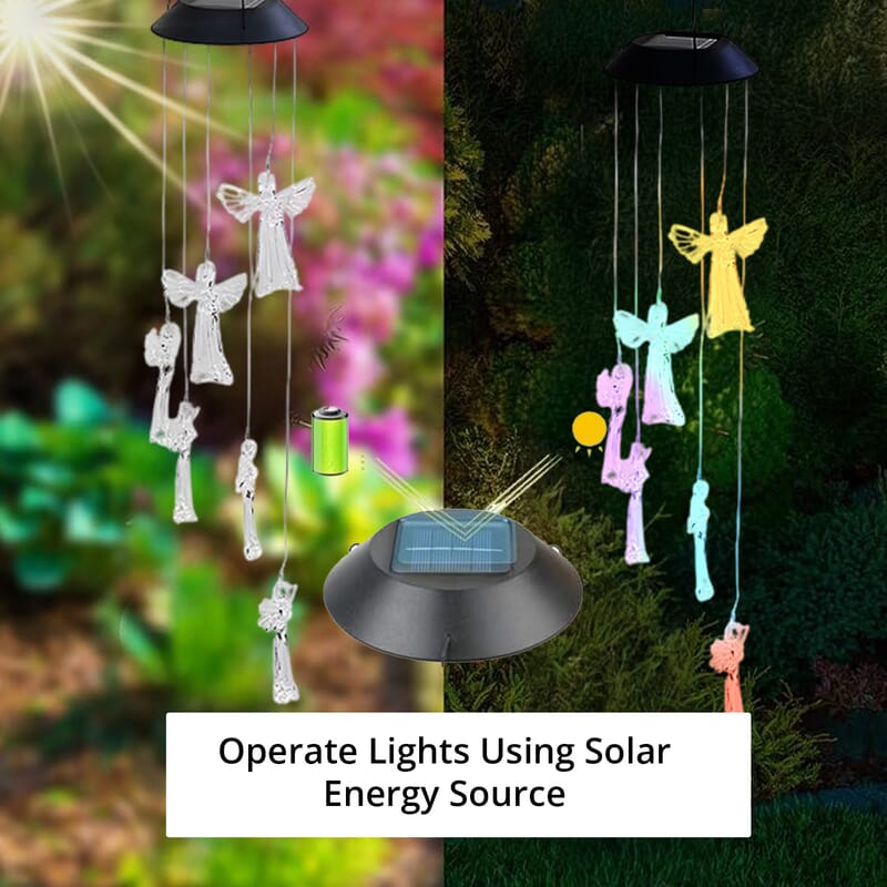 Hanging Multicolor Angel Solar Windchime (1.2V/AA 600mAh)