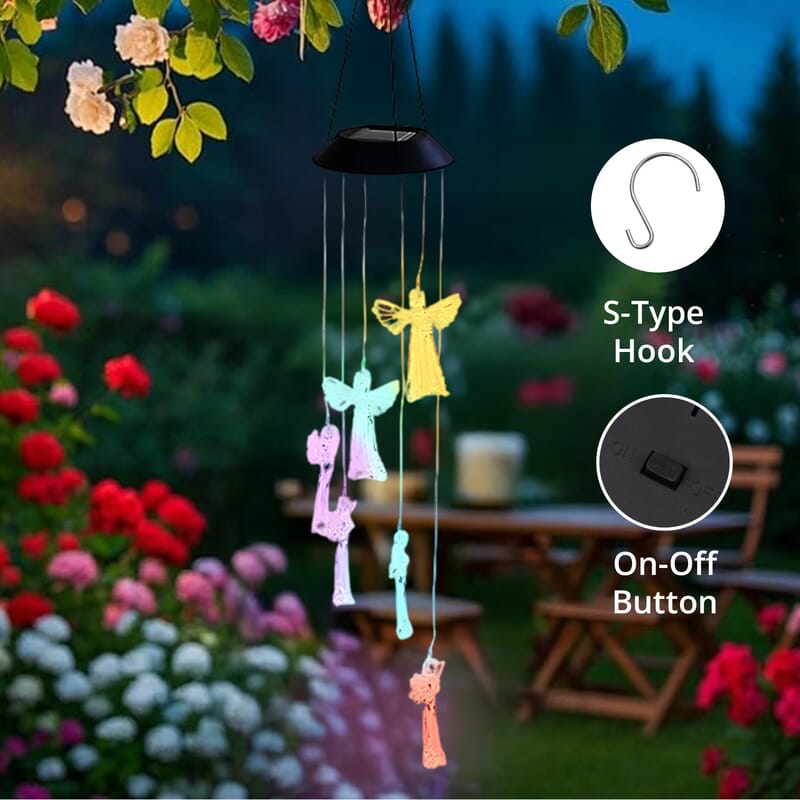 Hanging Multicolor Angel Solar Windchime (1.2V/AA 600mAh)