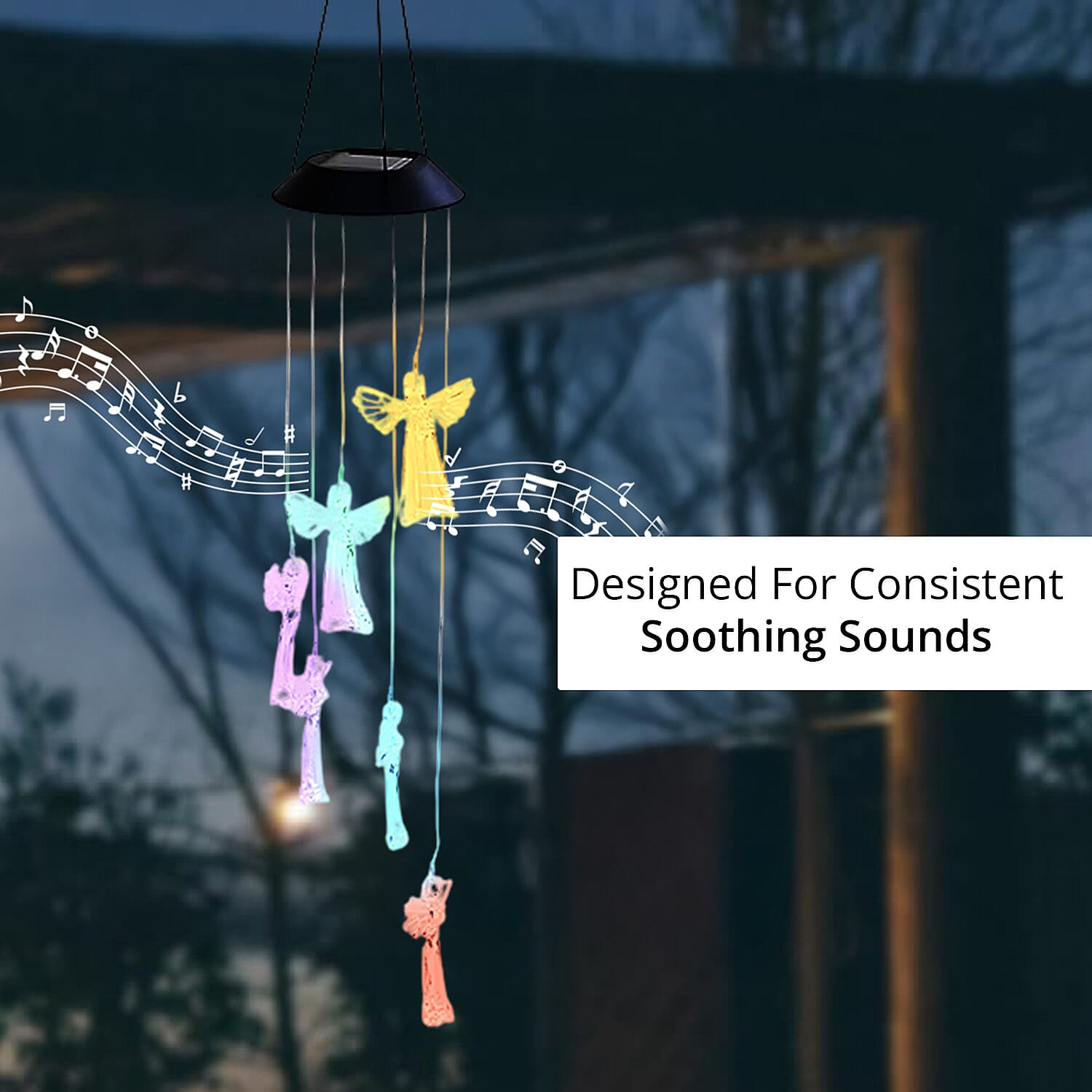 Hanging Multicolor Angel Solar Windchime (1.2V/AA 600mAh)