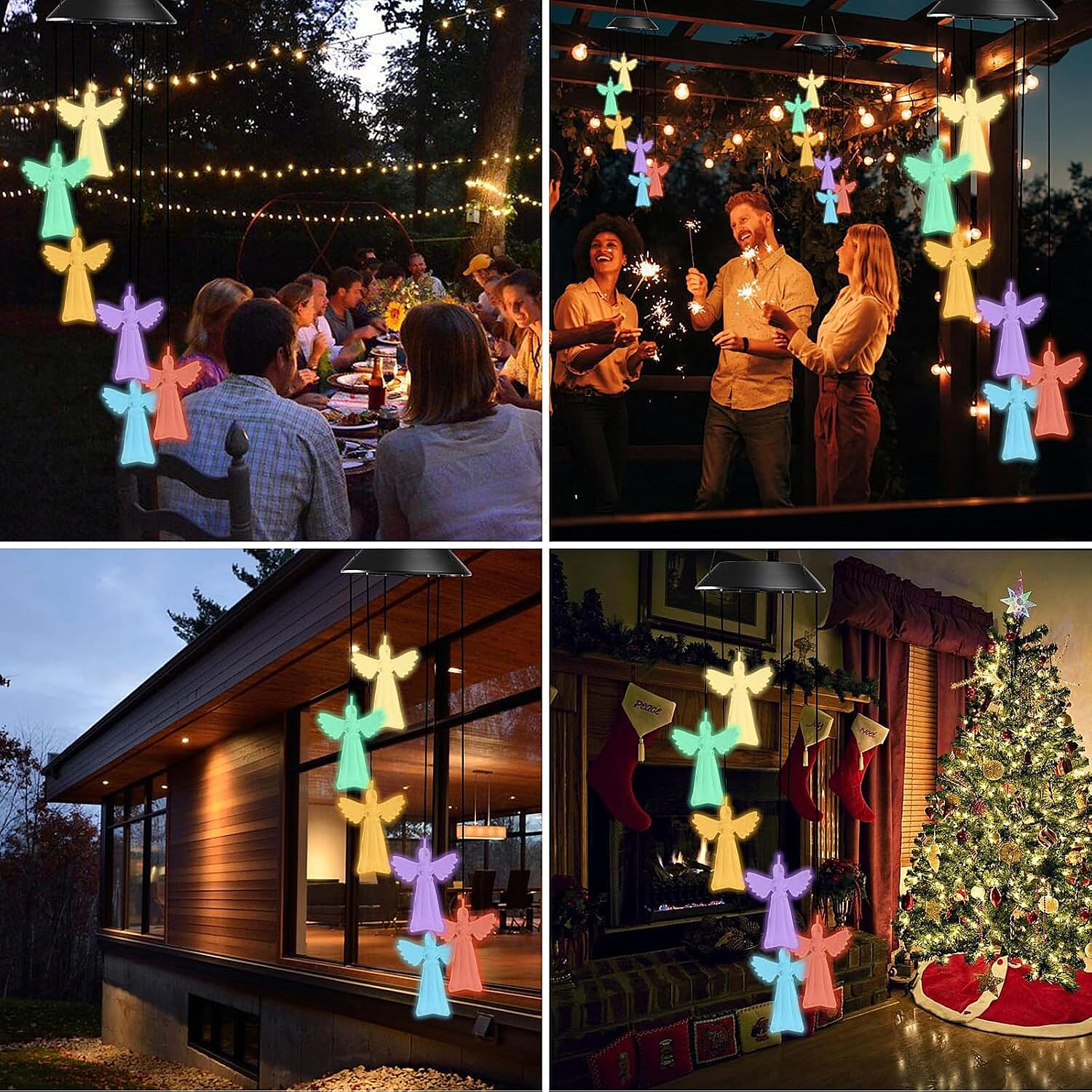 Hanging Multicolor Angel Solar Windchime (1.2V/AA 600mAh)