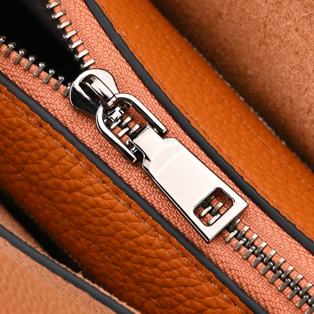 Brown Genuine Leather Crossbody Bag with Adjustable Shoulder Strap image number 5