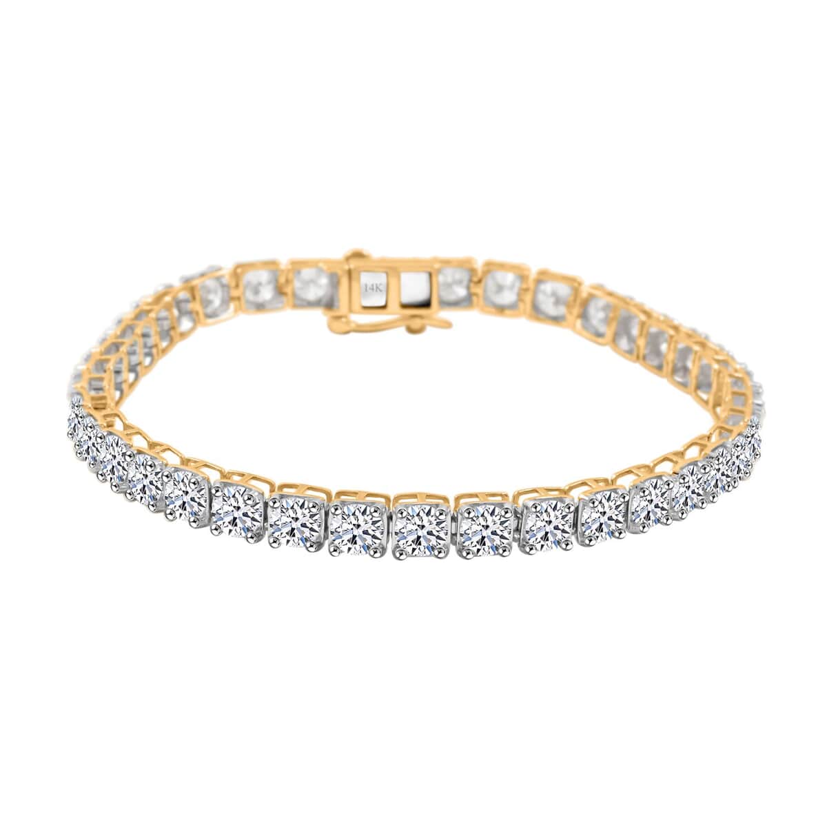 Luxuriant Lab Grown Diamond G VS 10.00 ctw Bracelet in 14K Yellow Gold (7.00 In) 9.25 Grams image number 0