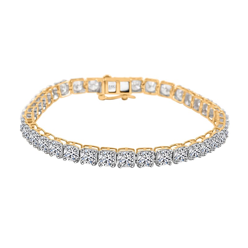 Luxuriant Lab Grown Diamond G VS 10.00 ctw Bracelet in 14K Yellow Gold (7.00 In) 9.25 Grams