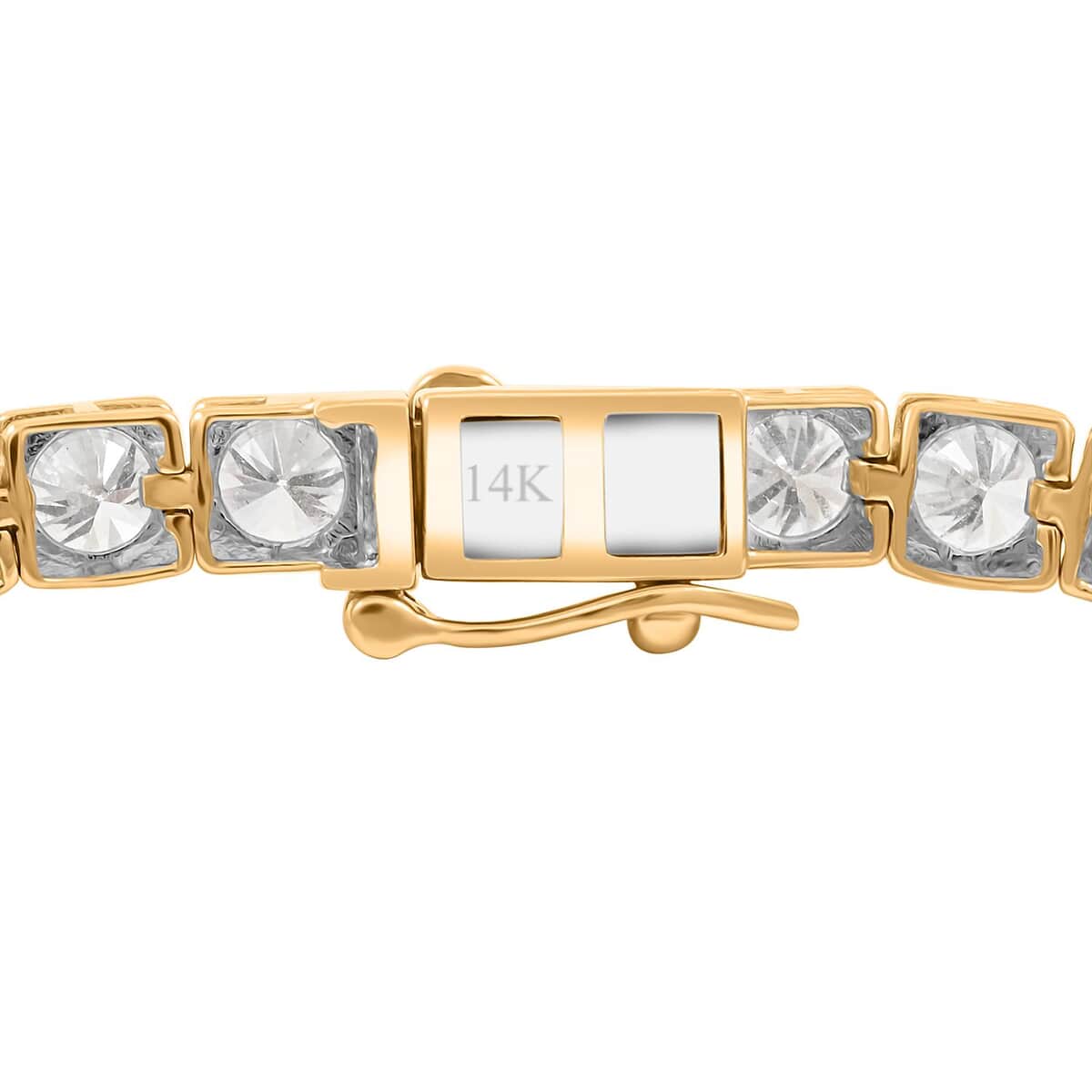 Luxuriant Lab Grown Diamond G VS 10.00 ctw Bracelet in 14K Yellow Gold (7.00 In) 9.25 Grams image number 2