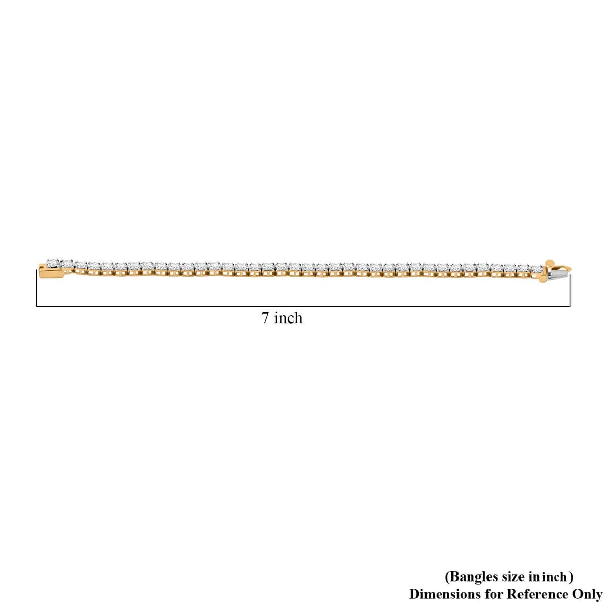 Luxuriant Lab Grown Diamond G VS 10.00 ctw Bracelet in 14K Yellow Gold (7.00 In) 9.25 Grams image number 3