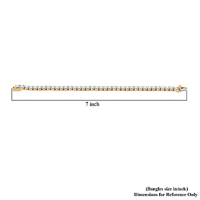 Luxuriant Lab Grown Diamond G VS 10.00 ctw Bracelet in 14K Yellow Gold (7.00 In) 9.25 Grams