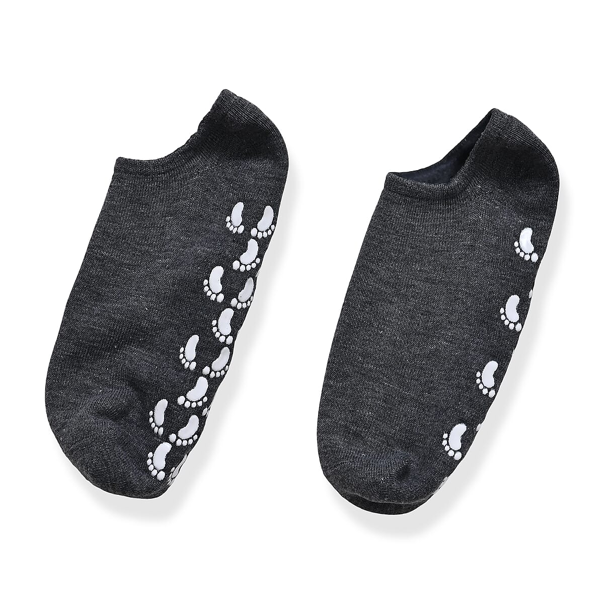 Set of 4 Gray Sleeping Ankle and Gel Heel Moisturizing Socks image number 1