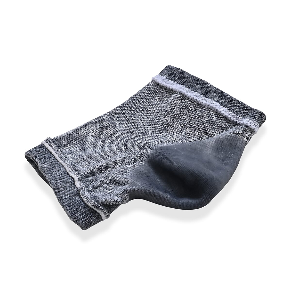 Set of 4 Gray Sleeping Ankle and Gel Heel Moisturizing Socks image number 5