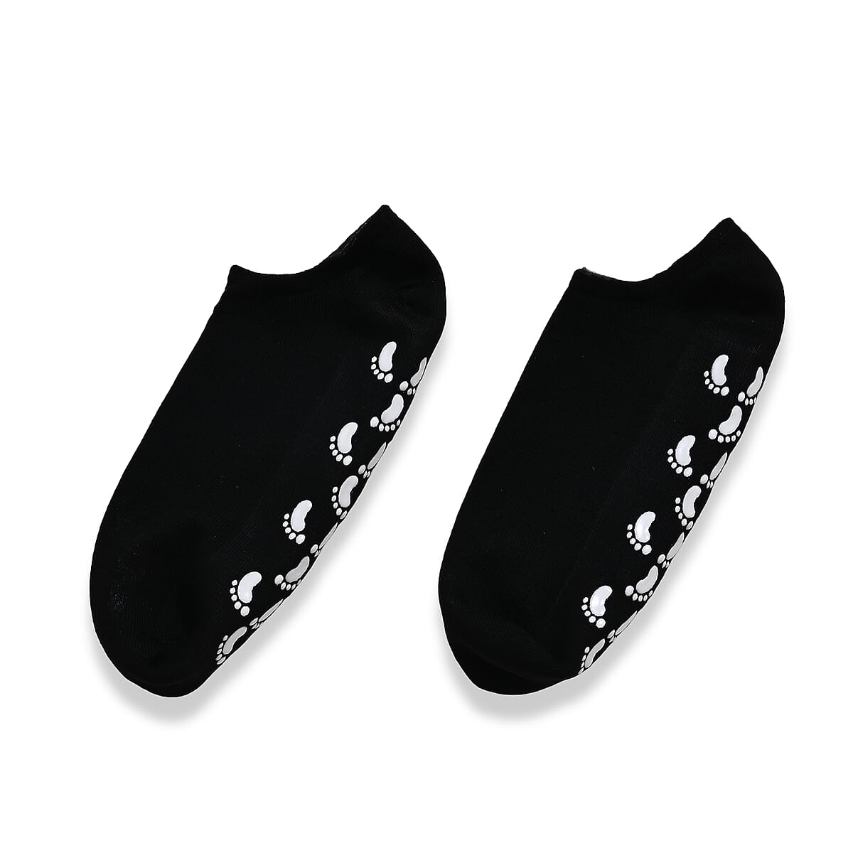 Set of 4 Black Sleeping Ankle and Gel Heel Moisturizing Socks image number 1