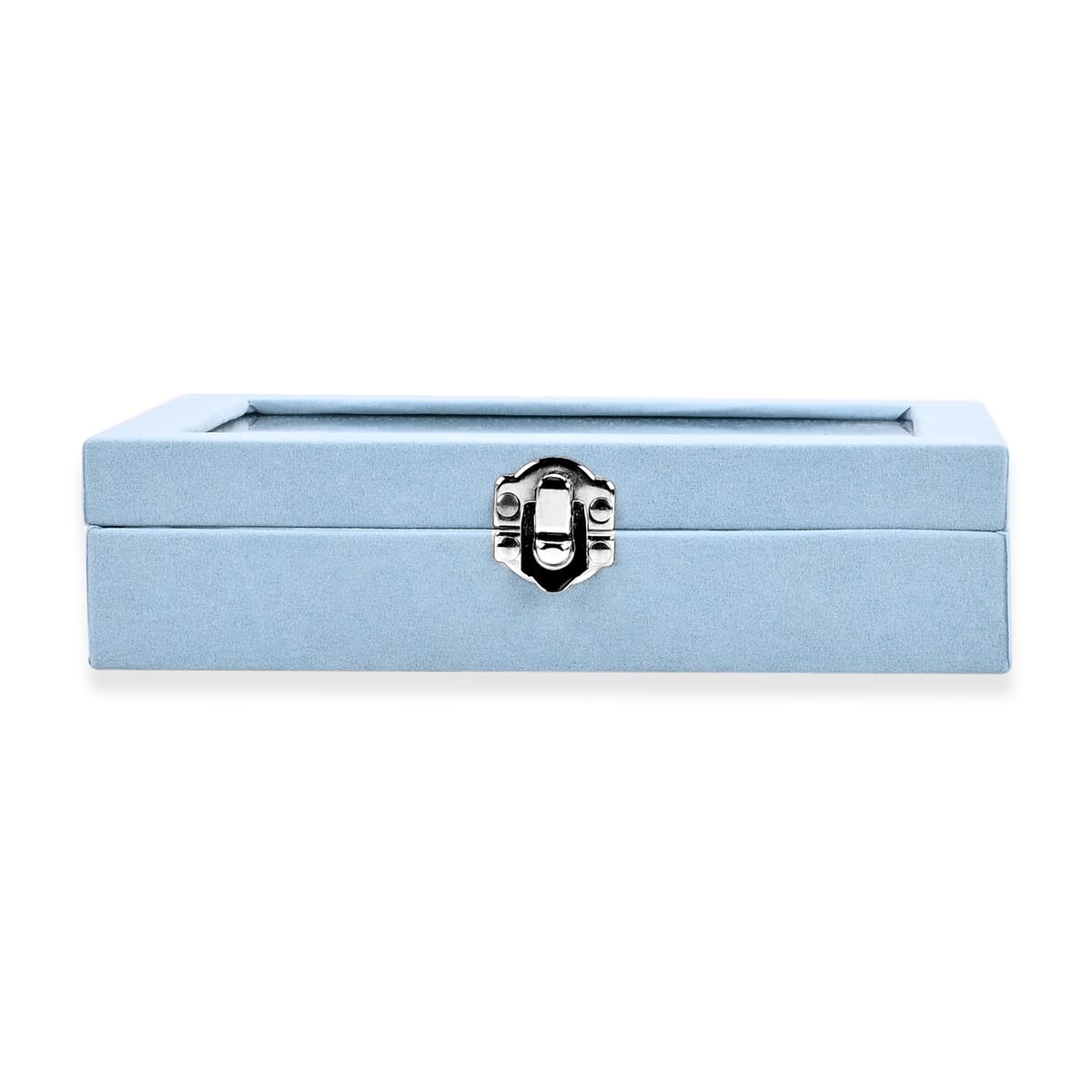Set of 3 Blue Anti Tarnish Velvet and MDF Jewelry Box image number 1