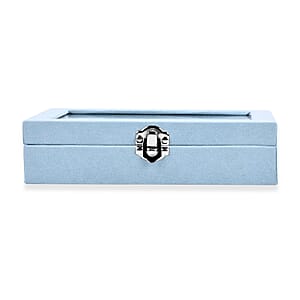 Livmore Set of 3 Blue Anti Tarnish Velvet and MDF Jewelry Box