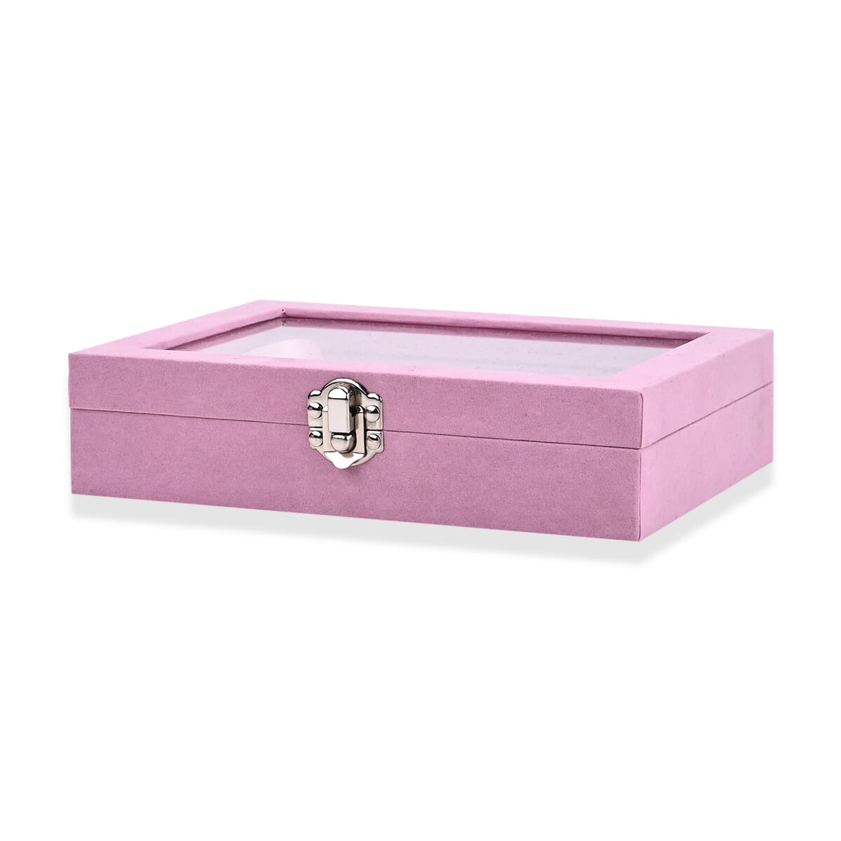 Set of 3 Pink Anti Tarnish Velvet and MDF Jewelry Box image number 2