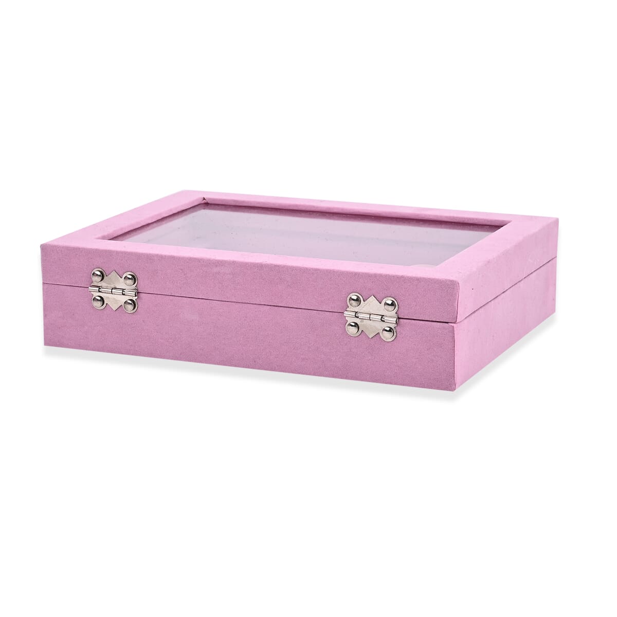 Set of 3 Pink Anti Tarnish Velvet and MDF Jewelry Box image number 3