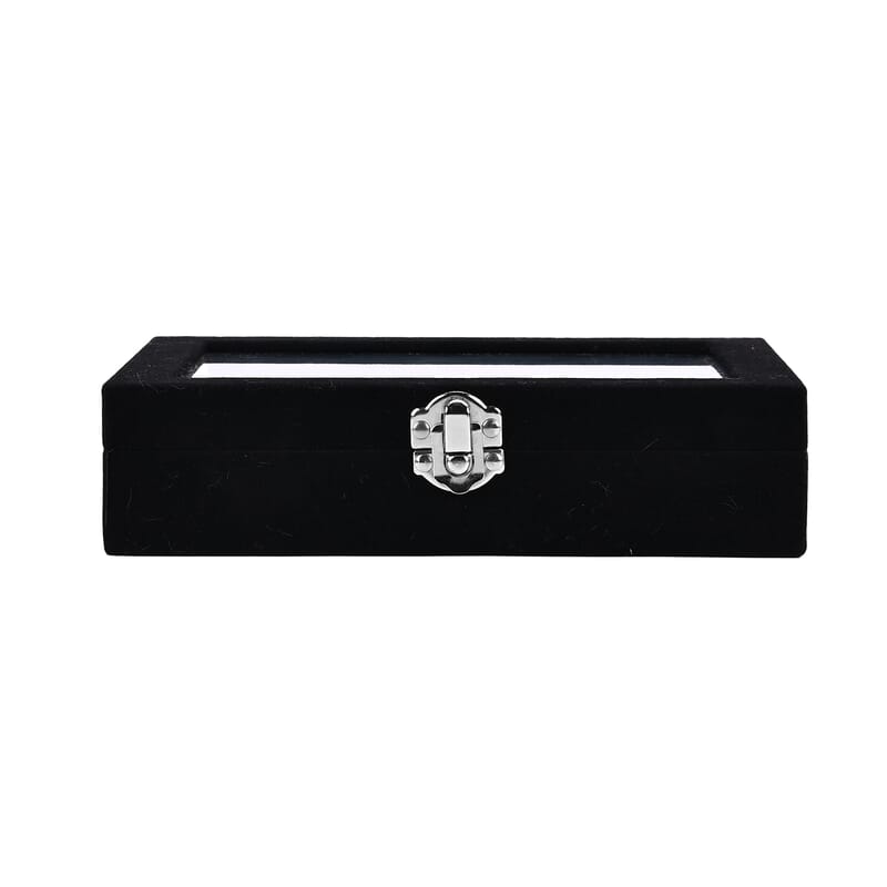 Livmore Set of 3 Black Anti Tarnish Velvet and MDF Jewelry Box