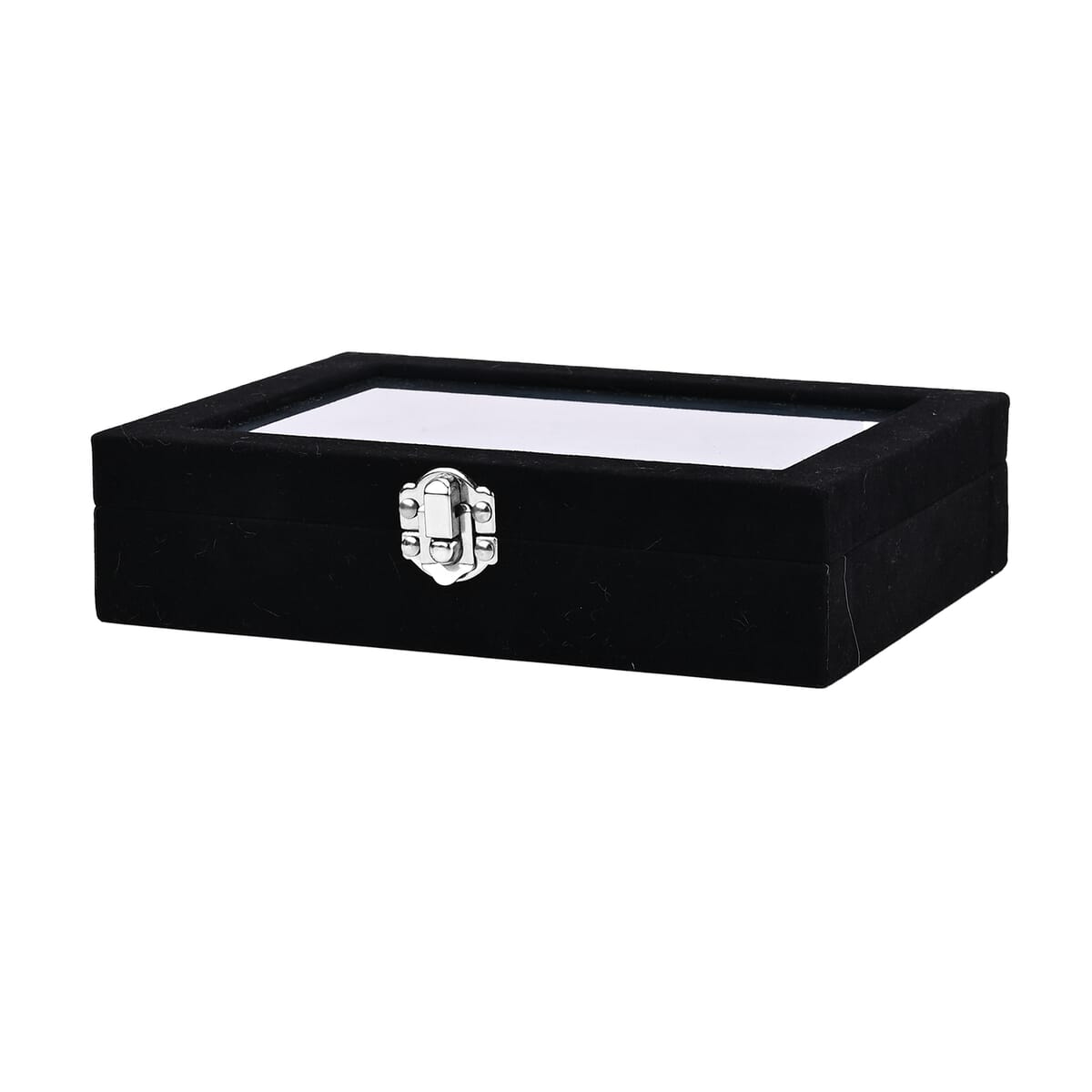 Set of 3 Black Anti Tarnish Velvet and MDF Jewelry Box image number 2