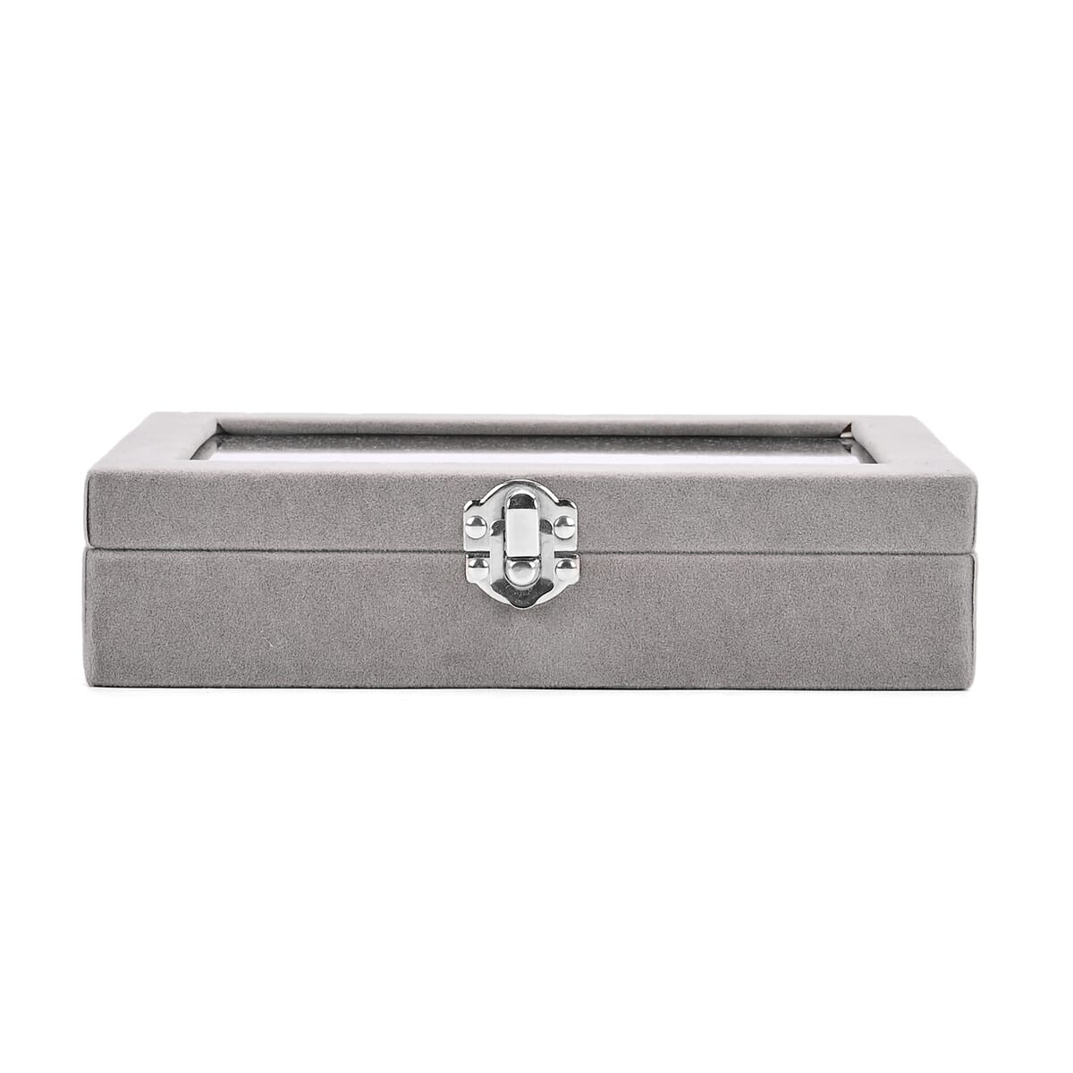 Set of 3 Gray Anti Tarnish Velvet and MDF Jewelry Box image number 1
