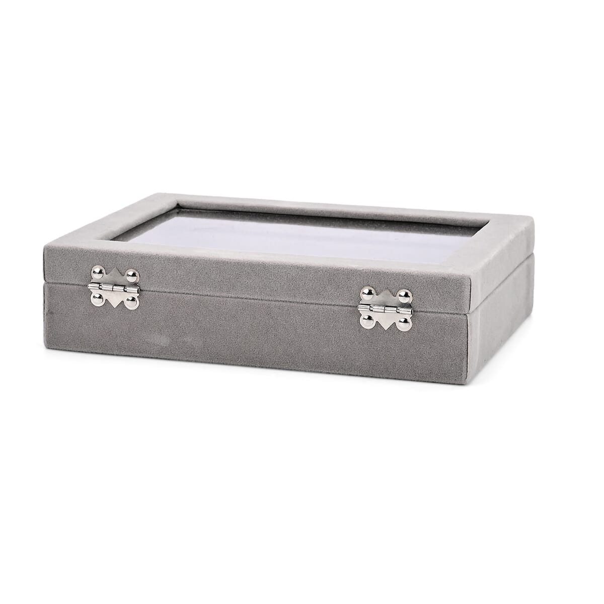 Set of 3 Gray Anti Tarnish Velvet and MDF Jewelry Box image number 3