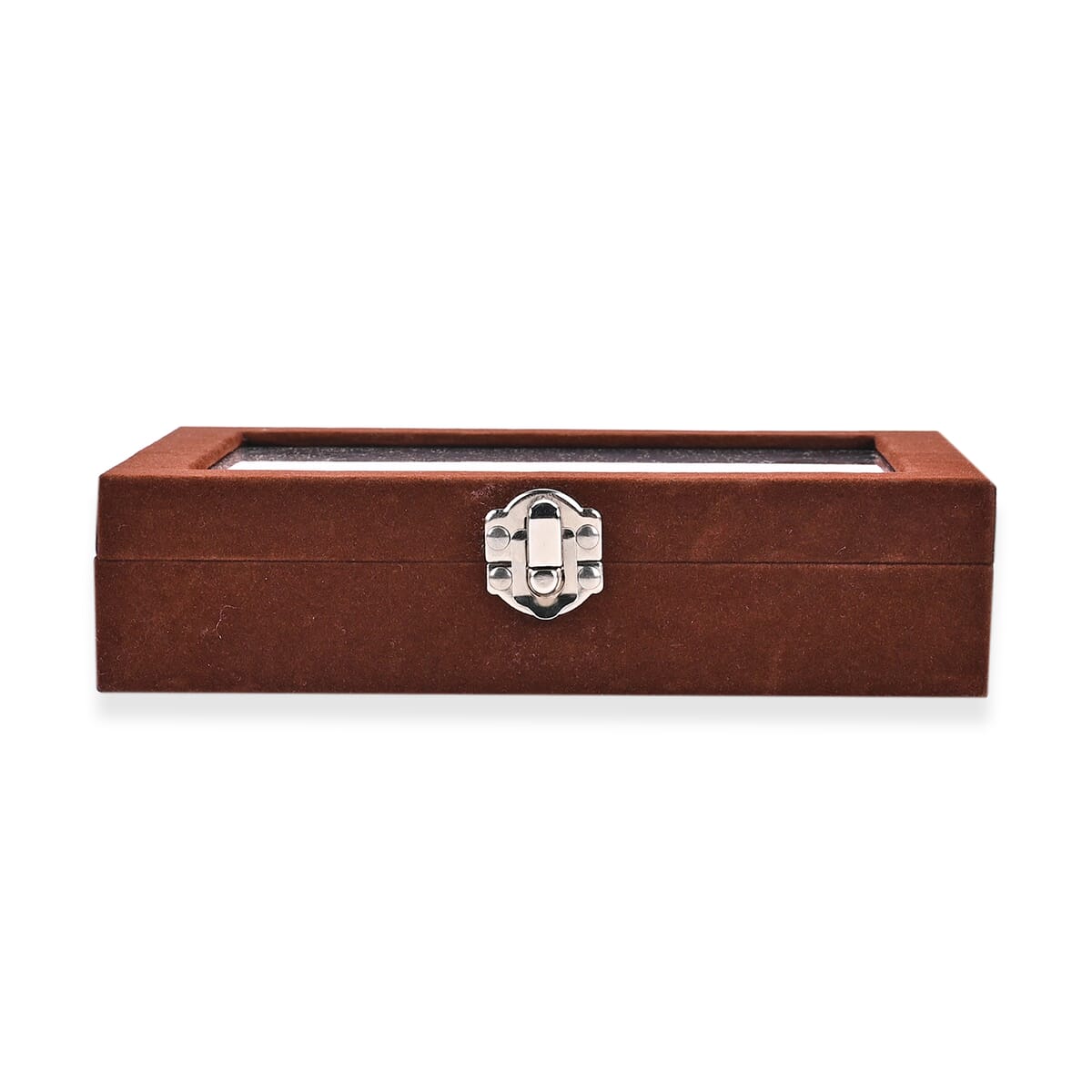 Set of 3 Brown Anti Tarnish Velvet and MDF Jewelry Box image number 1