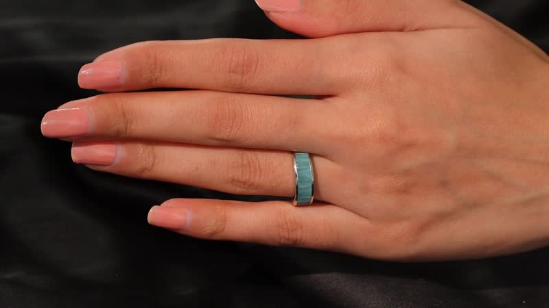 Grandidierite 2.15 ctw Band Ring in Rhodium Over Sterling Silver (Size  10.0)
