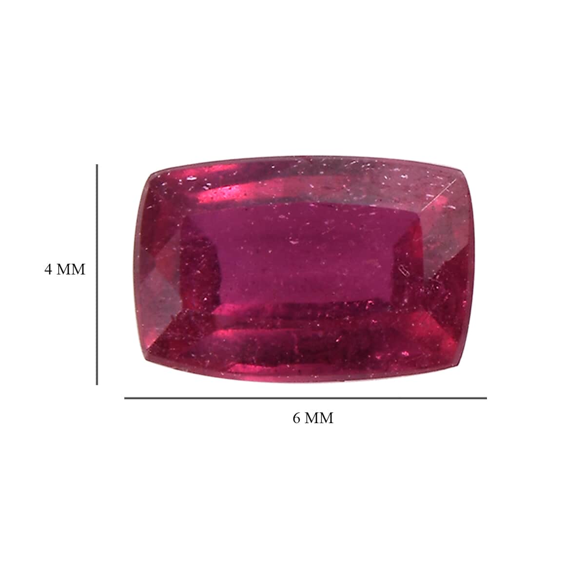 Premium Niassa Ruby (FF) Set of 2 (Cush 6x4mm) 1.23 ctw image number 4