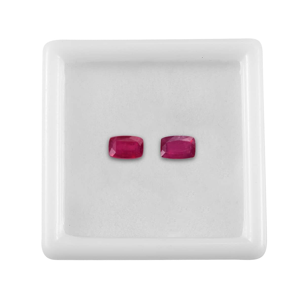 Niassa Ruby (FF) Set of 2 (Cush 6x4mm) 1.26 ctw image number 3