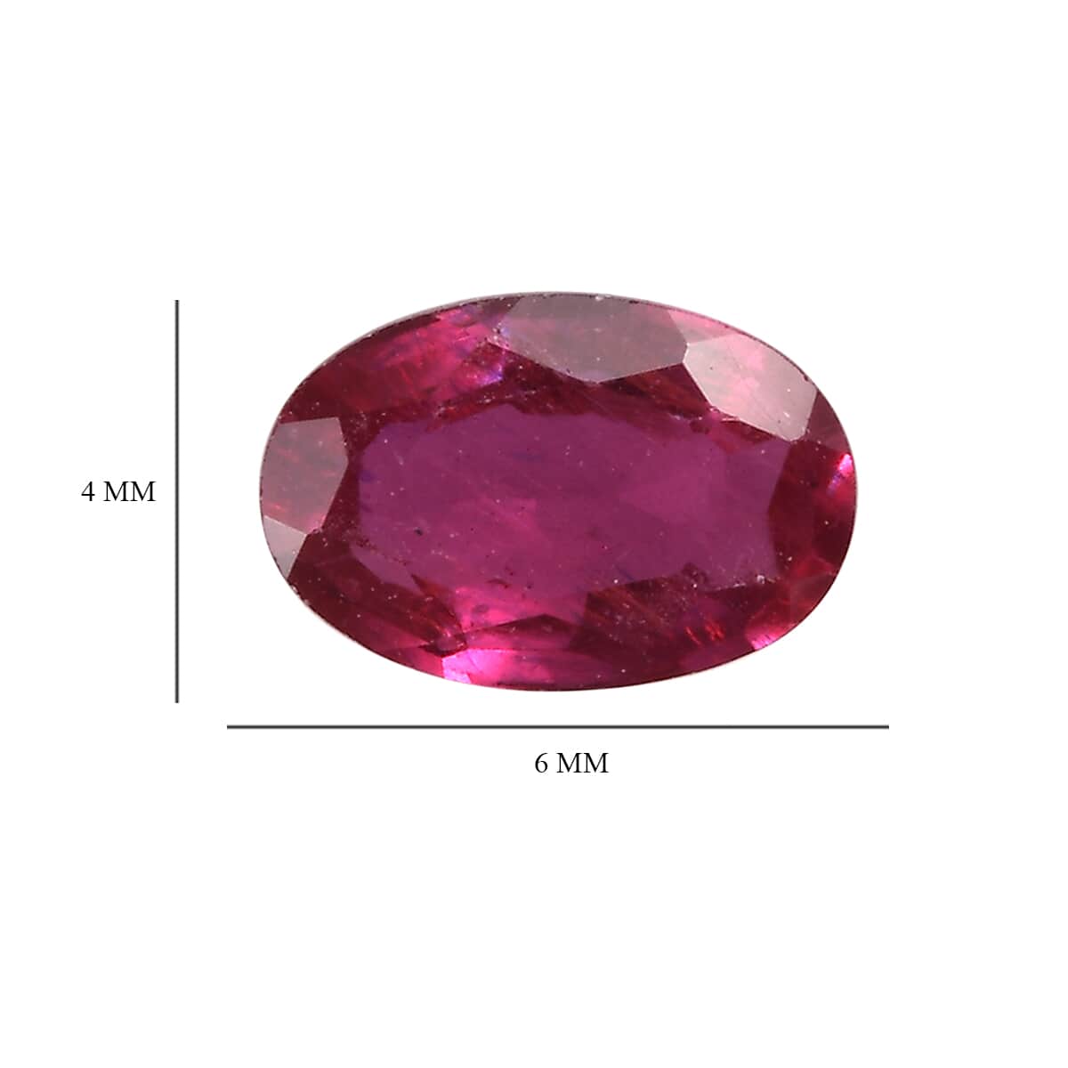 Premium Niassa Ruby (FF) Set of 2 (Ovl 6x4mm) 1.16 ctw image number 4