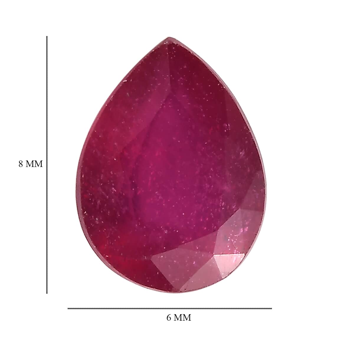 Niassa Ruby (FF) (Pear 8x6mm) 1.50 ctw image number 4