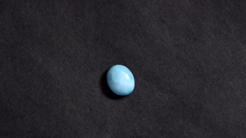 Premium Larimar (Ovl 11x9mm) 3.86 ctw Loose Gemstone