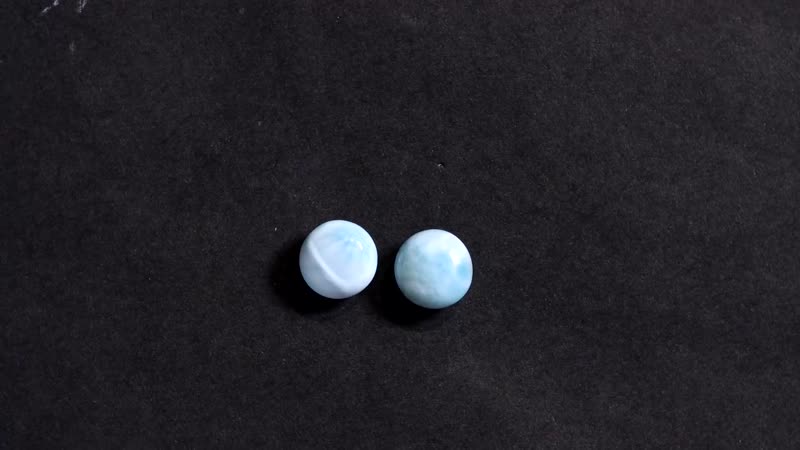 Larimar Set of 2 (Rnd 8mm) 3.58 ctw Loose Gemstone