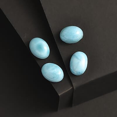 Larimar Set of 4 (Ovl 7x5mm) 3.76 ctw Loose Gemstone