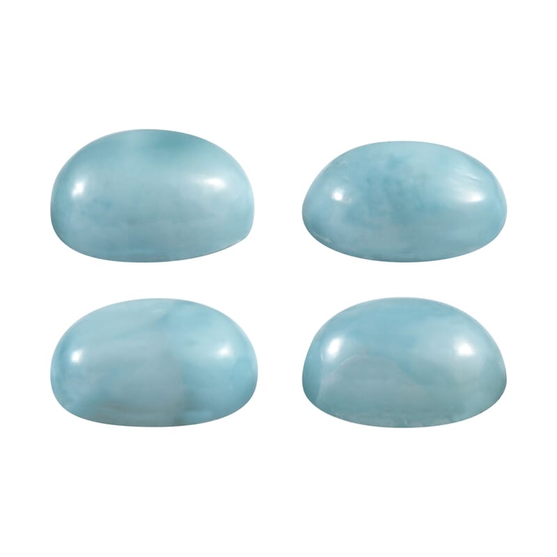 Larimar Set of 4 (Ovl 7x5mm) 3.76 ctw Loose Gemstone