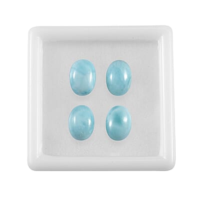 Larimar Set of 4 (Ovl 7x5mm) 3.76 ctw Loose Gemstone