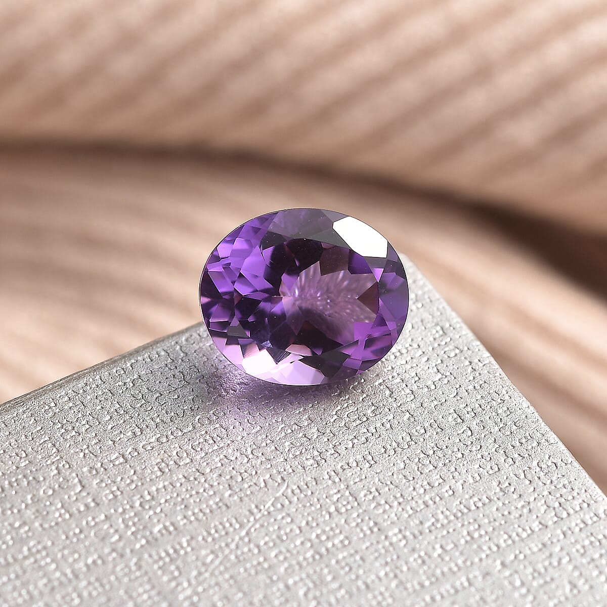 Premium Mashamba Amethyst (Ovl 12x10mm) 3.80 ctw Loose Gemstone image number 1