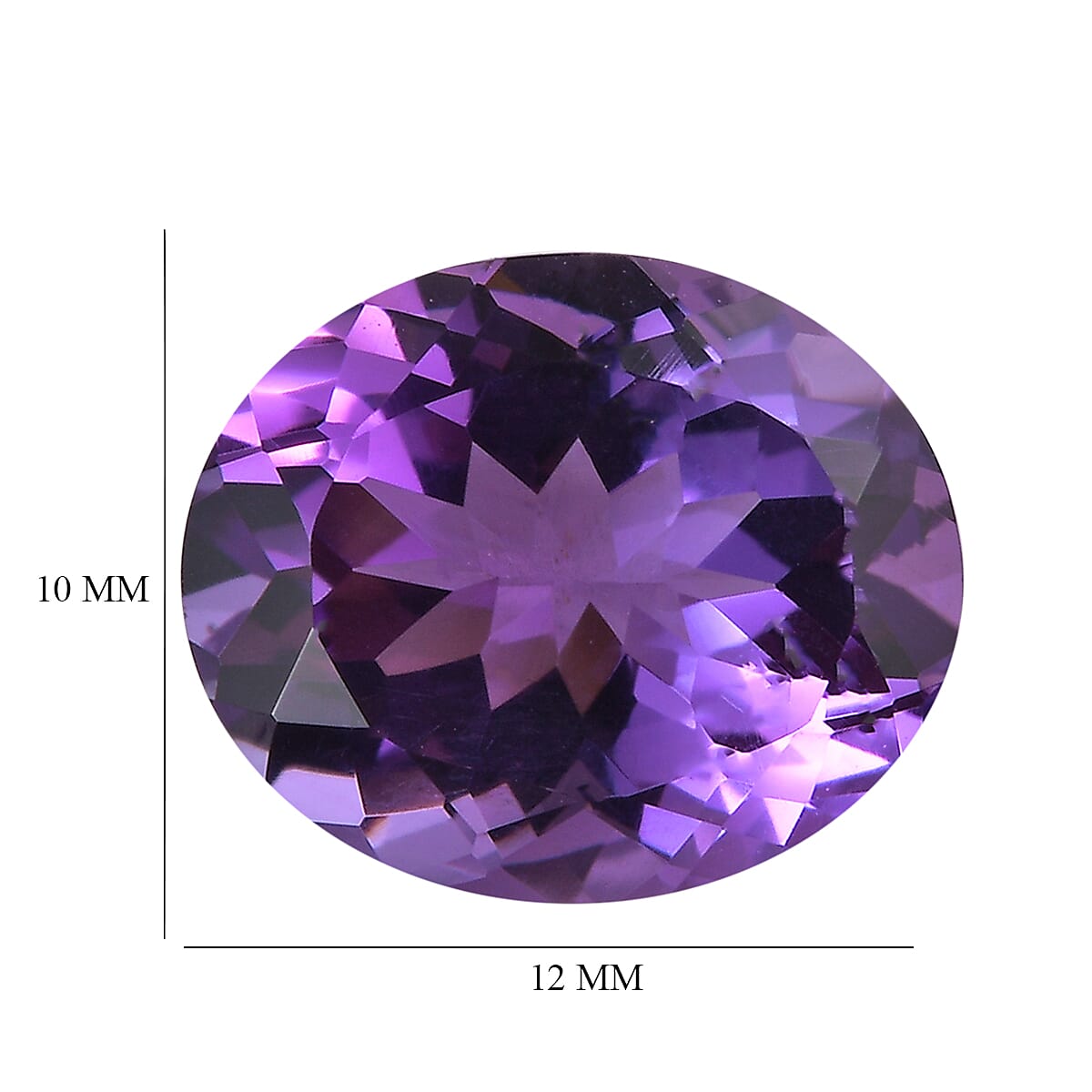 Premium Mashamba Amethyst (Ovl 12x10mm) 3.80 ctw Loose Gemstone image number 4