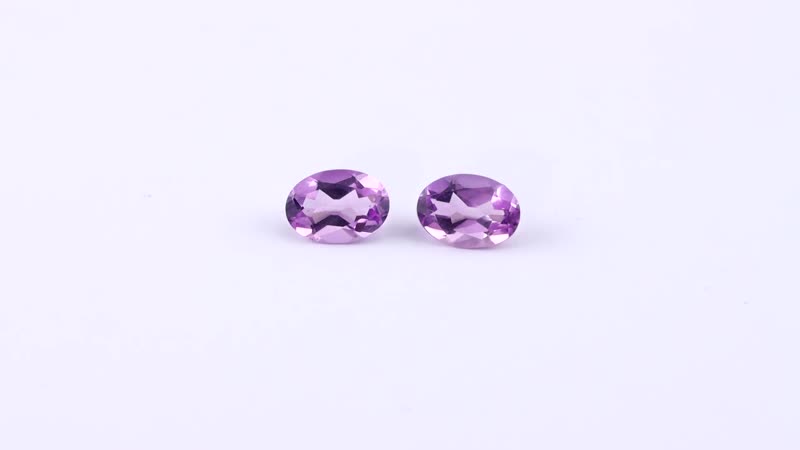 Mashamba Amethyst Set of 2 (Ovl 7x5mm) 1.26 ctw Loose Gemstone