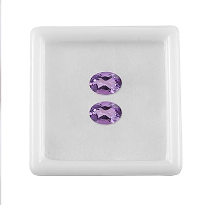 Mashamba Amethyst Set of 2 (Ovl 7x5mm) 1.26 ctw Loose Gemstone