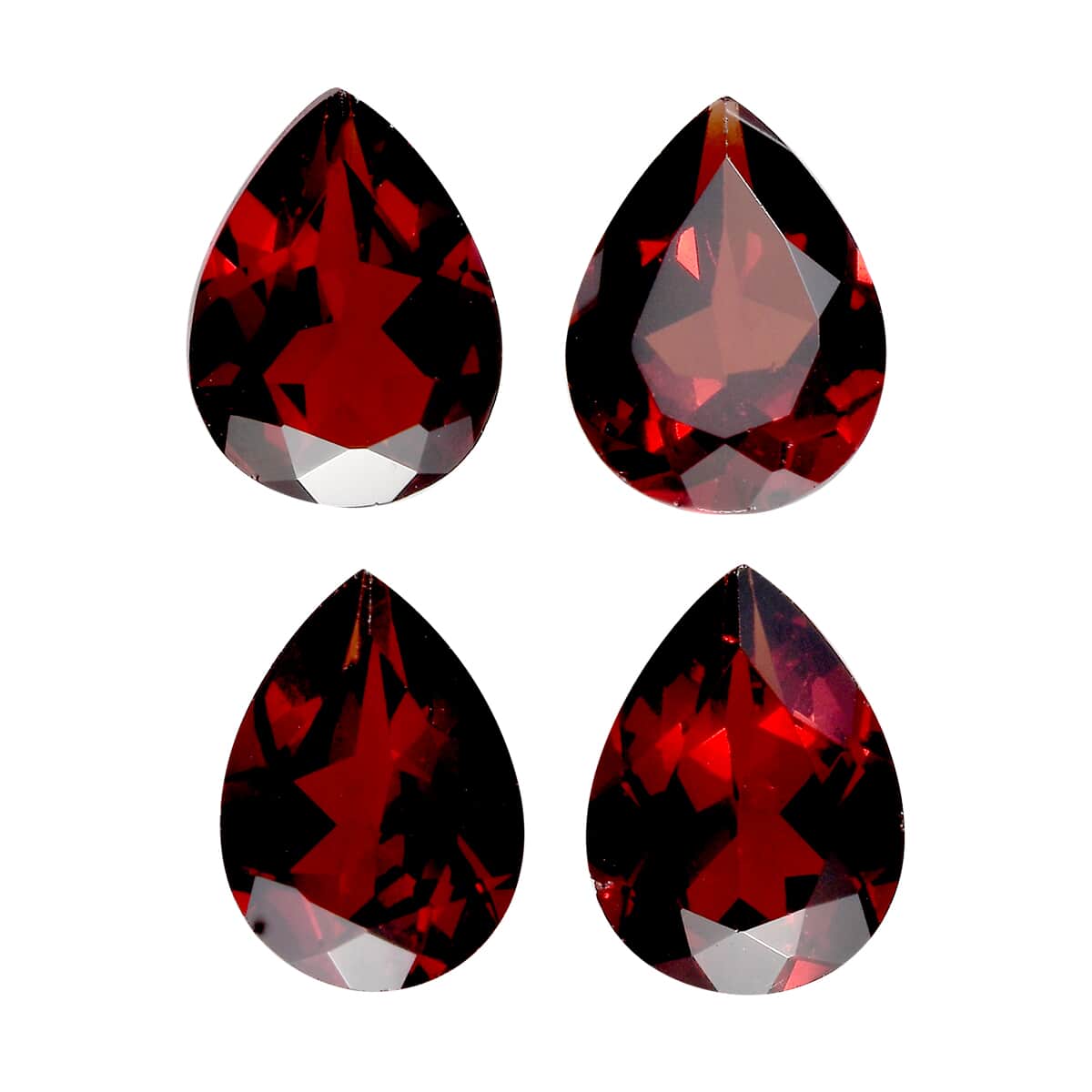 Mozambique Garnet Set of 4 (Pear 8x6mm) 4.64 ctw Loose Gemstone image number 0