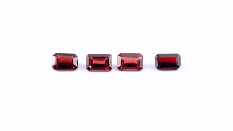 Mozambique Garnet Set of 4 (Oct 6x4mm) 2.75 ctw Loose Gemstone