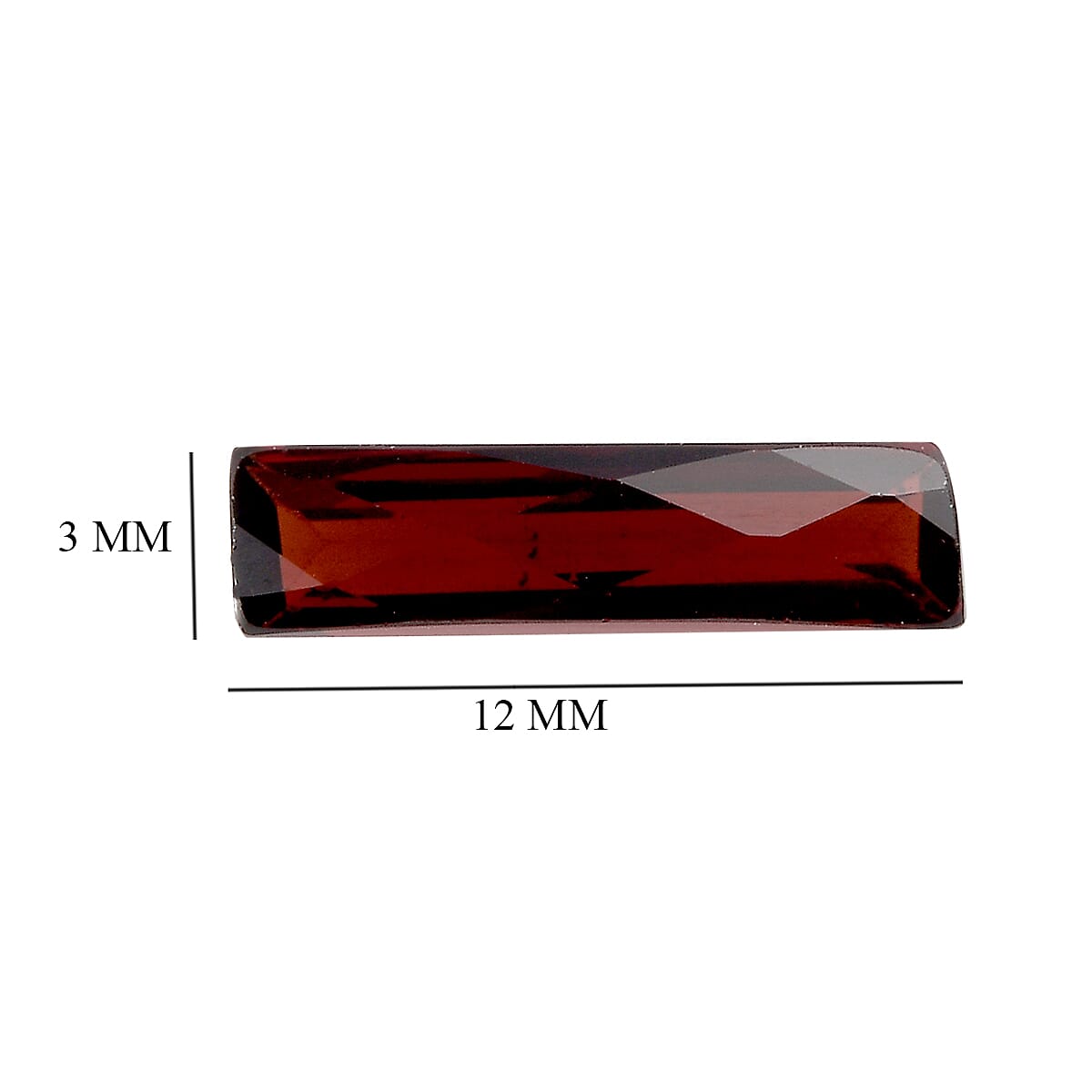 Premium Mozambique Garnet (Bgt 12x3mm) 1.00 ctw Loose Gemstone